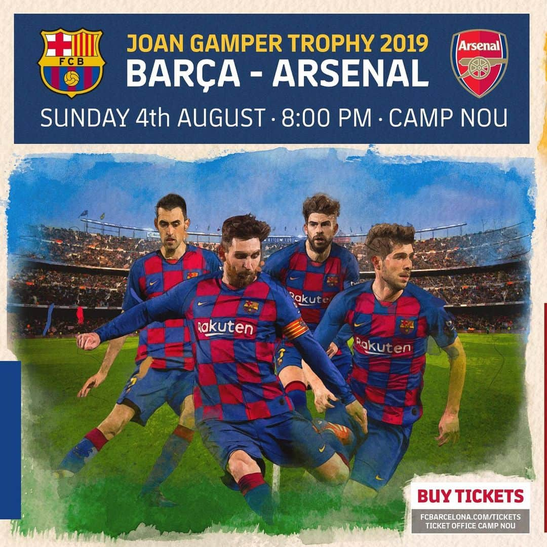 FCバルセロナさんのインスタグラム写真 - (FCバルセロナInstagram)「Barça to host @Arsenal in Gamper match on August 4🔵🔴 El Barça jugará el Gamper contra el Arsenal el 4 de agosto🔵🔴 El Barça jugarà el Gamper contra l’Arsenal el 4 d’agost 🔵🔴」6月21日 18時24分 - fcbarcelona