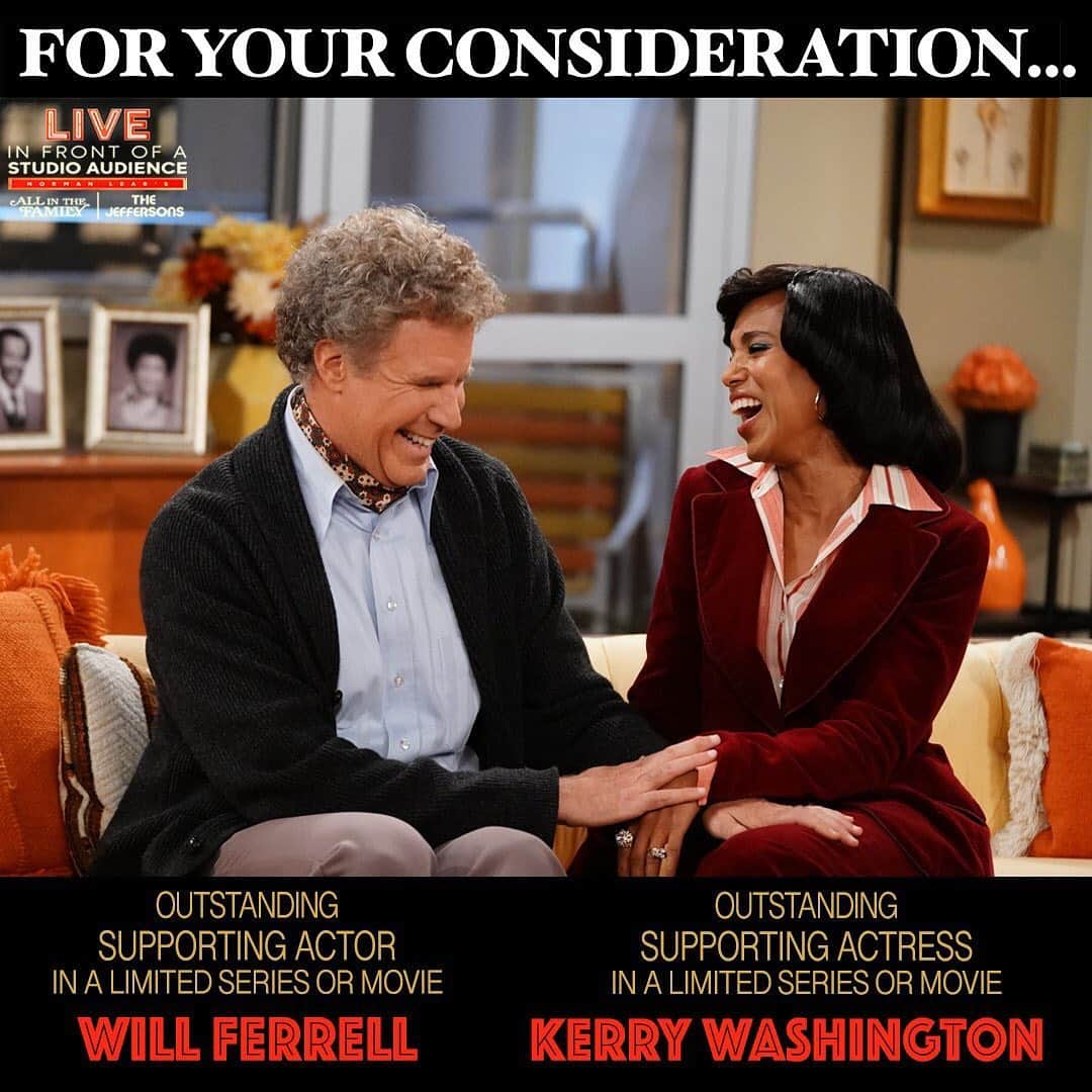 ジミー・キンメルさんのインスタグラム写真 - (ジミー・キンメルInstagram)「Your friendly neighbors Tom & Helen Willis #ForYourConsideration @TelevisionAcad #TheJeffersons #LiveInFrontOfAStudioAudience #Emmys #FYC @KerryWashington #WillFerrell」6月21日 11時34分 - jimmykimmel