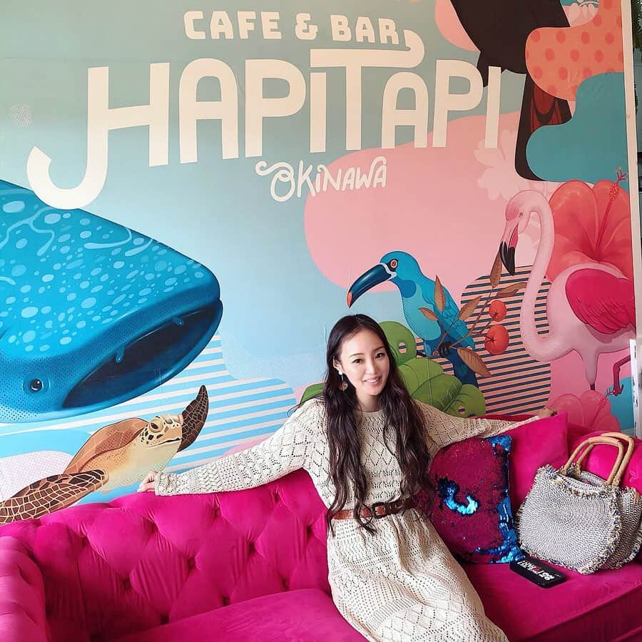 NOHANAのインスタグラム：「美味しいタピオカ屋さんを教えてもらった💕💕 お店の名前が"HAPITAPI"というなんとも私にぴったりじゃない？☺️🍀笑 また行きたい😋 ・ #沖縄 #恩納村 #hapitapi #タピオカ #タピオカグラム #のはっぴー」