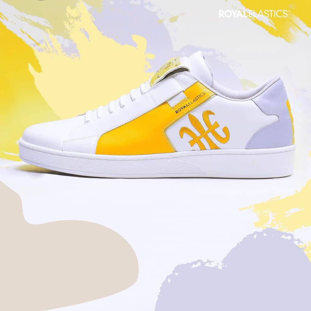 のインスタグラム：「ADELAIDE reveals a fresh new design this summer, inspired by 19th-century Impressionist Art. Discover more through link in bio. #adelaide #ss19 #summervibes #painting #artist #sneakerinnovation #lacelessdesign #royalelastics #royal」