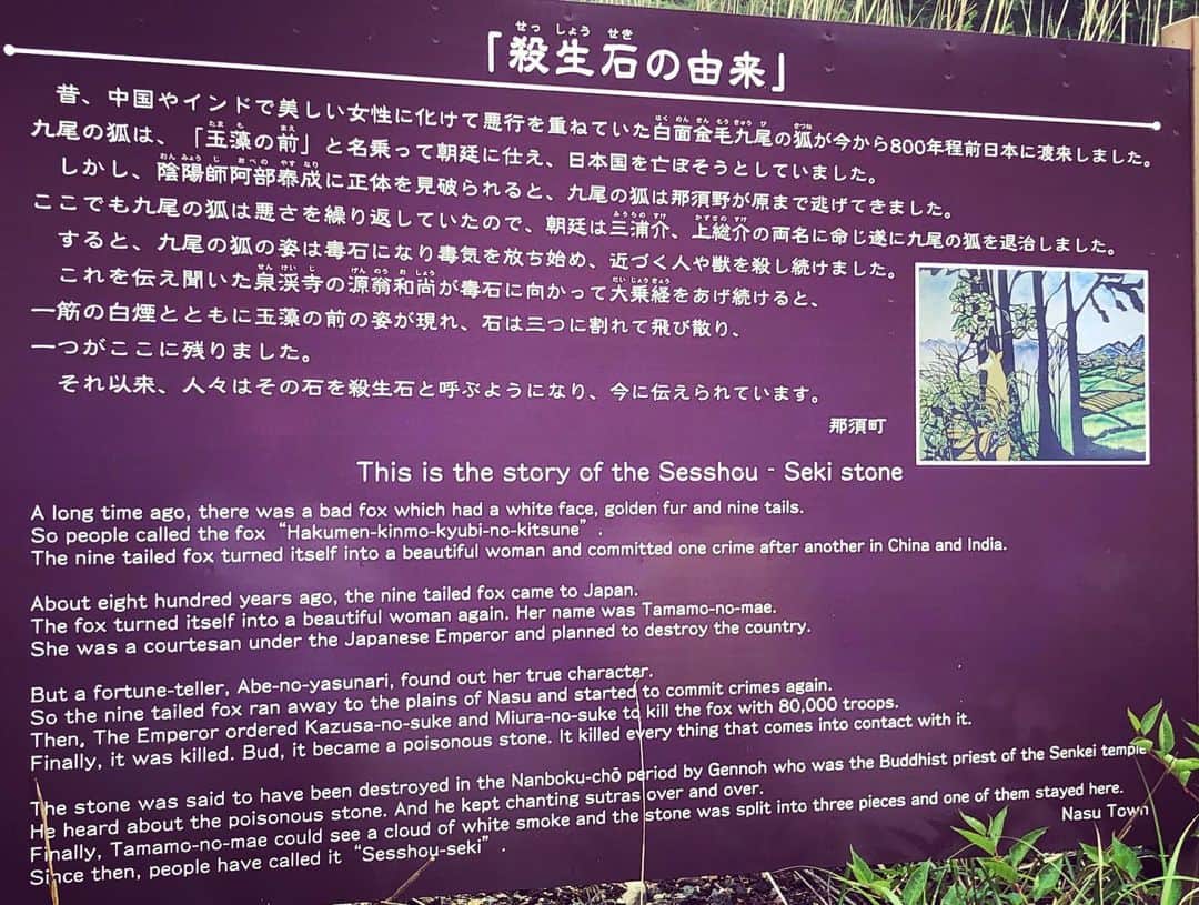 CHISA さんのインスタグラム写真 - (CHISA Instagram)「温泉神社お参りしに行きました。殺生石には九尾の狐が封印されているらしいです。SEKIROのステージっぽい。  I went to Yuzen Jinja.Kyubi is sealed in Sessou-seki stone. It was just like SEKIRO's stage there.  #神社 #九尾の狐 #狐 #kyubi #sekiro」6月21日 16時28分 - acme_chisa