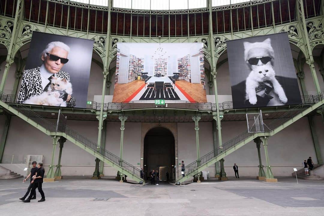 Vogue Australiaさんのインスタグラム写真 - (Vogue AustraliaInstagram)「#KarlLagerfeld’s irrevocable mark on the world was memorialised with a special event, #KarlForEver, held in the Grand Palais in Paris on June 20, 2019. As guests filed in—including Anna Wintour, Gigi Hadid, Alber Elbaz, Giambattista Valli, Stella McCartney and Tommy Hilfiger—attendees were greeted with a series of 56 enlarged portraits of Lagerfeld and his beloved cat, Choupette, that adorned the walls of the storied building. Tap the bio link to read more about how the fashion community paid homage to the late designer. 📷 Getty Images」6月21日 17時37分 - vogueaustralia