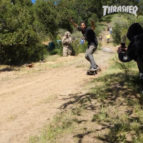 スラッシャーのインスタグラム：「The CACHAGUA 6 Dirtboard Race was EPIC. Thanks again @zarosh 💪🏽 Long live @psplifff 💚💚💚 👉🏽 ThrasherMagazine.com 🎬 @epiclytrife」