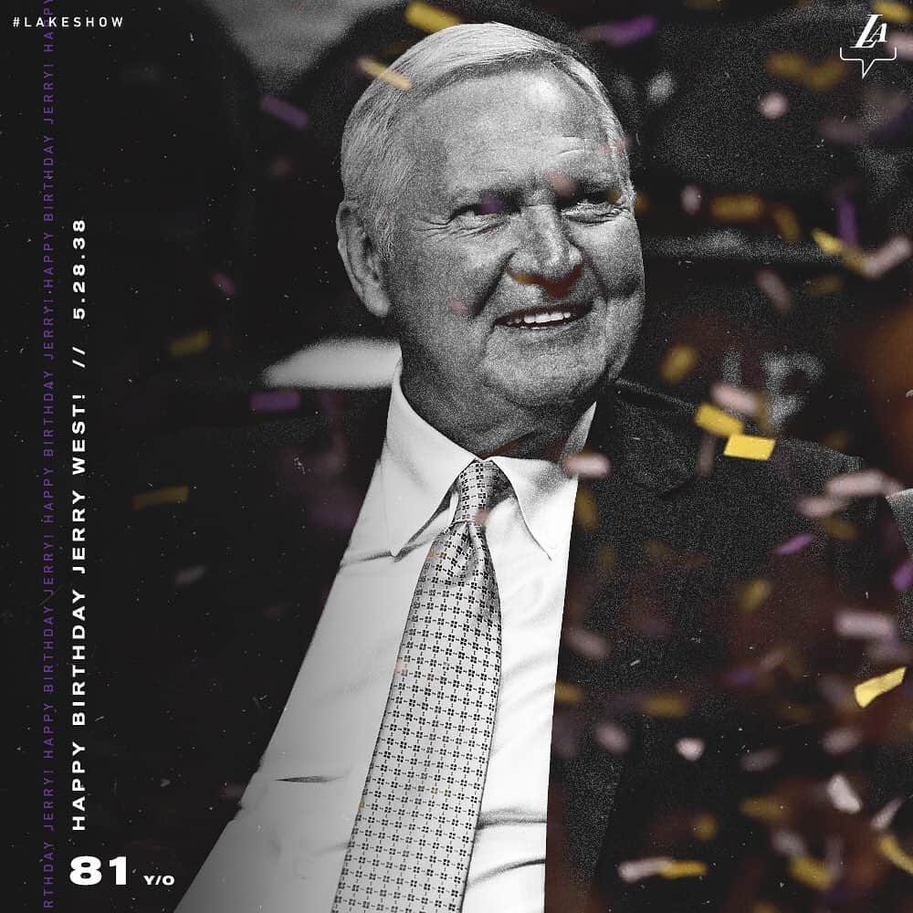 Los Angeles Lakersさんのインスタグラム写真 - (Los Angeles LakersInstagram)「Mr. Clutch. The Logo. Happy birthday to the great Jerry West!」5月29日 1時47分 - lakers