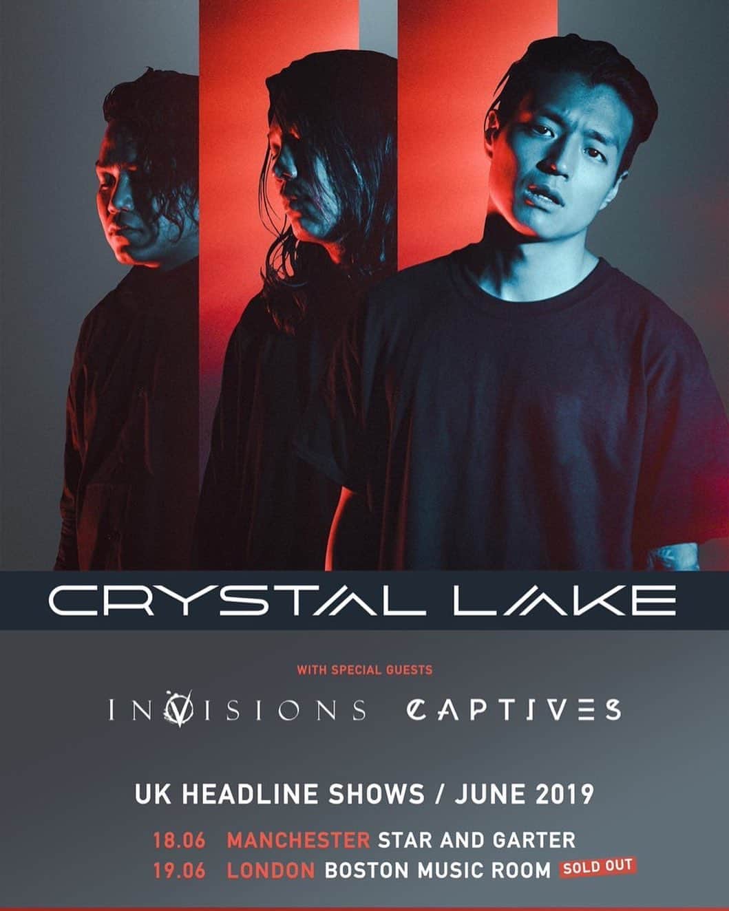 Crystal Lakeさんのインスタグラム写真 - (Crystal LakeInstagram)「LOW TICKETS ALARM!!! Our upcoming United Kingdom headline shows are as follows:  Jun 18 - MANCHESTER @ STAR AND GARTER *10 TICKETS LEFT  Jun 19 - LONDON @ BOSTON MUSIC ROOM *SOLD OUT  http://livenation.co.uk  http://ticketmaster.co.uk  #CrystalLake #HelixWorldTour2019」5月28日 18時34分 - crystallake777