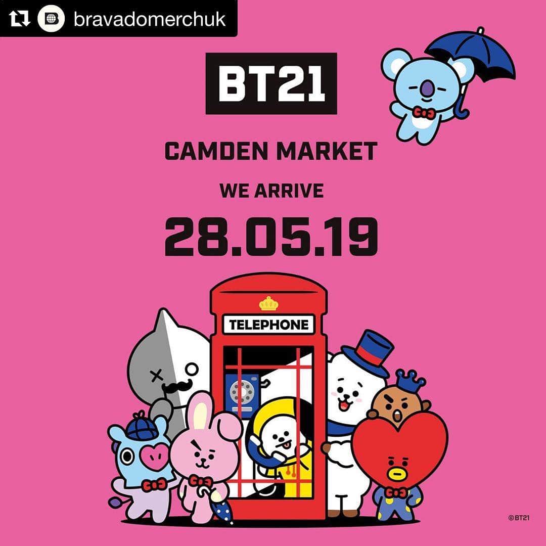 BT21 Stars of tomorrow, UNIVERSTAR!さんのインスタグラム写真 - (BT21 Stars of tomorrow, UNIVERSTAR!Instagram)「#Repost @bravadomerchuk with @get_repost ・・・ LONDON! BT21 will be visiting your famous Camden Market for a pop up shop. 28.05.19 through to 02.06.19. See you there!  Play for a chance to win a VIP gift each day. #BT21 #PopUpLondon」5月28日 19時01分 - bt21_official