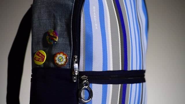 のインスタグラム：「Monkey 70’s Venezia - #brandinatheoriginal #brandina #venezia #colors #stripes #blue #fashiongirl #shoppingonline #spring2019 #bagoftheday #shoppingtime #shoppingbag #murano #fashionblogger #fashionitaly #color #bag #bags #photooftheday」