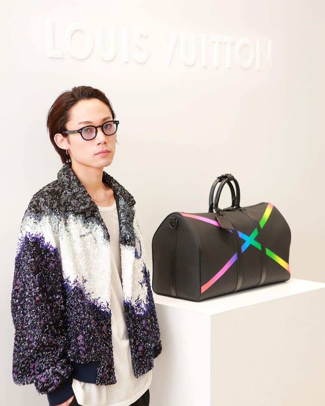 花沢将人のインスタグラム：「LOUIS VUITTON 19AW presentation🌈🌈🌈 #louisvuitton」