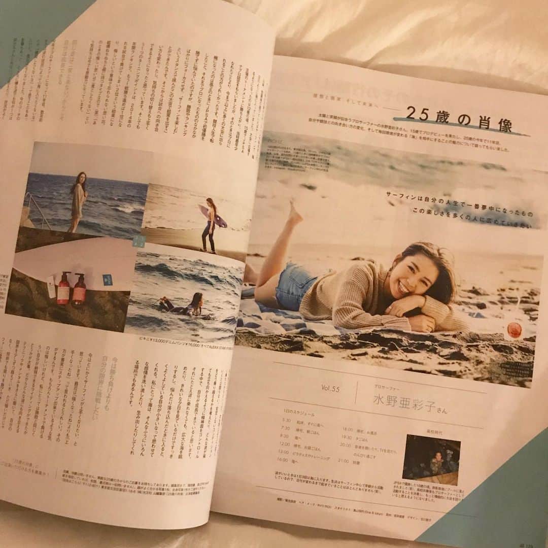 水野亜彩子のインスタグラム：「今発売している @jj_official_jj 7月号に載っています🦋✨ 25歳という年齢に対して、サーフィンに対して色々話させて頂いているので是非見て下さい🌹 #jjmag @jj_official_jj」