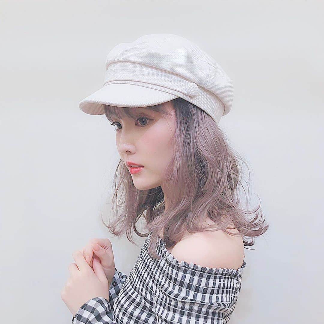 磯田 ひかる(Hikaru Isoda) のインスタグラム：「夏っぽ白キャスケット👒」