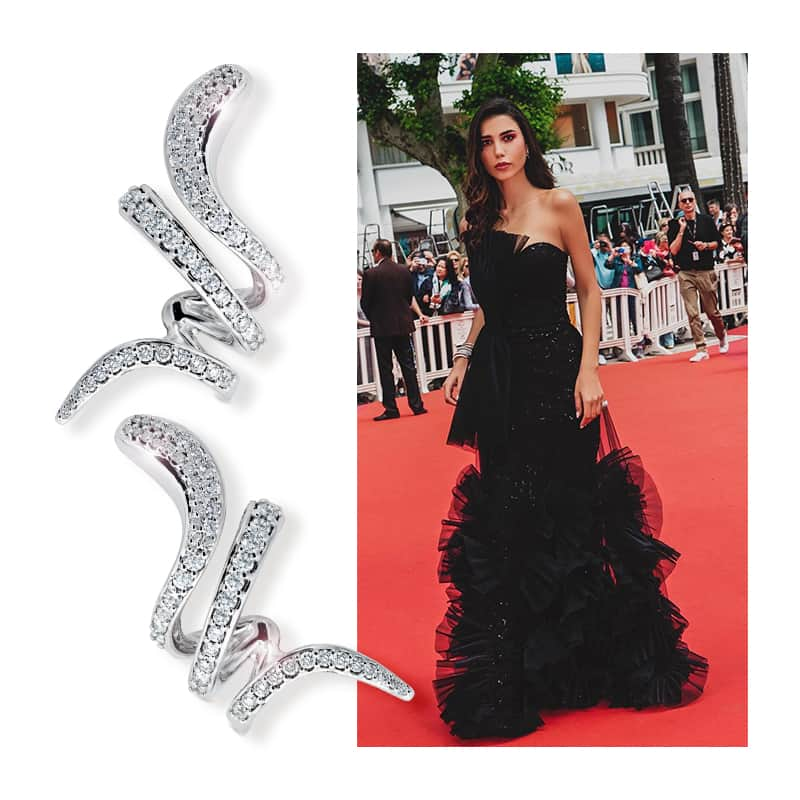 ダミアーニさんのインスタグラム写真 - (ダミアーニInstagram)「Majestic #DamianiEden High Jewelry bracelet and earrings complete the impeccable look of @nadineabdelaziz, face of the Lebanese reality show “The Sisters”, hitting the red carpet for Xavier Dolan latest movie. #Damiani #Cannes2019 #CFFwithDamiani」5月28日 22時00分 - damianiofficial