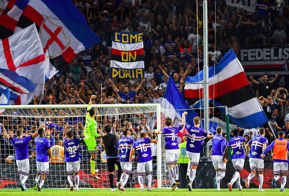 アルビン・エクダルのインスタグラム：「Prima stagione alla Sampdoria.. Orgoglioso di aver indossato questa maglia ed e’ stato veramente emozionante giocare davanti voi ....tifosi blucerchiati! Grazie alla società e a tutti i compagni per avermi fatto sentire subito a casa.  Complimenti anche al nostro capocannoniere @fabioquagliarella27_official 🔥 Forza Samp e buone vacanze a tutti!!! A presto 👌🏻」