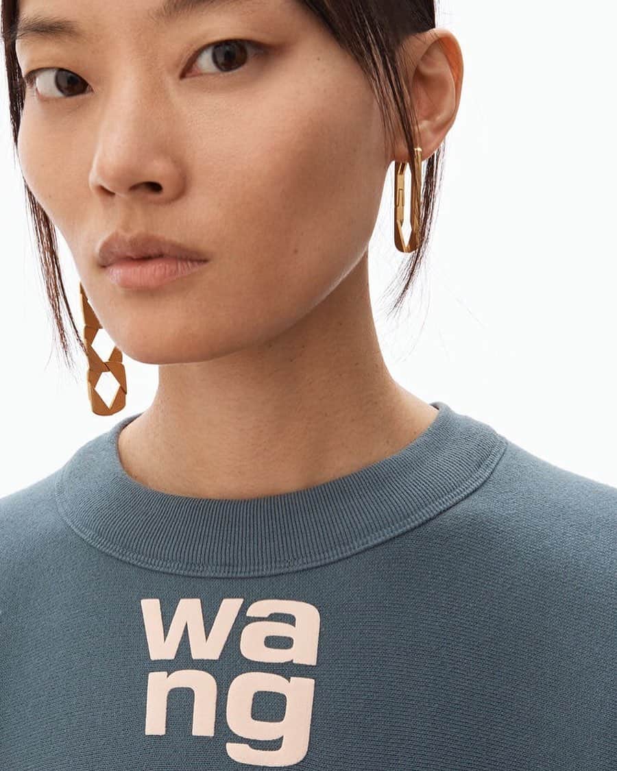 アレキサンダー・ワンさんのインスタグラム写真 - (アレキサンダー・ワンInstagram)「Wang stack. - Get the new Wash + Go dense fleece puff logo crewneck now.」5月29日 1時18分 - alexanderwangny