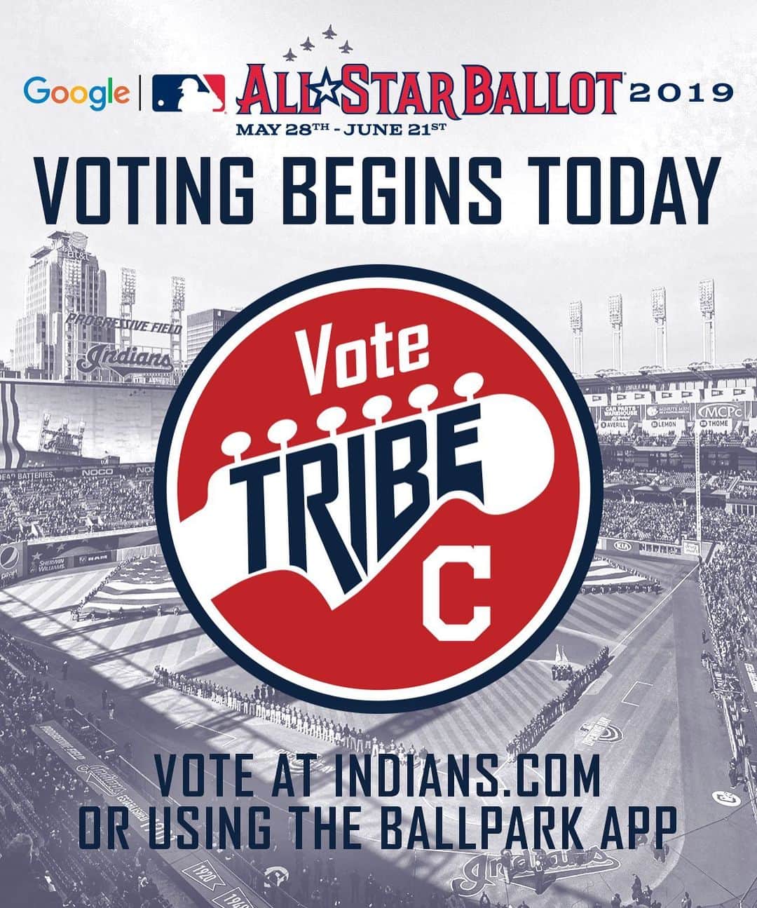 クリーブランド・インディアンスさんのインスタグラム写真 - (クリーブランド・インディアンスInstagram)「Let’s win this popularity contest. 👌 Vote Tribe for the All-Star Game now at mlb.com/vote!」5月29日 3時09分 - cleguardians