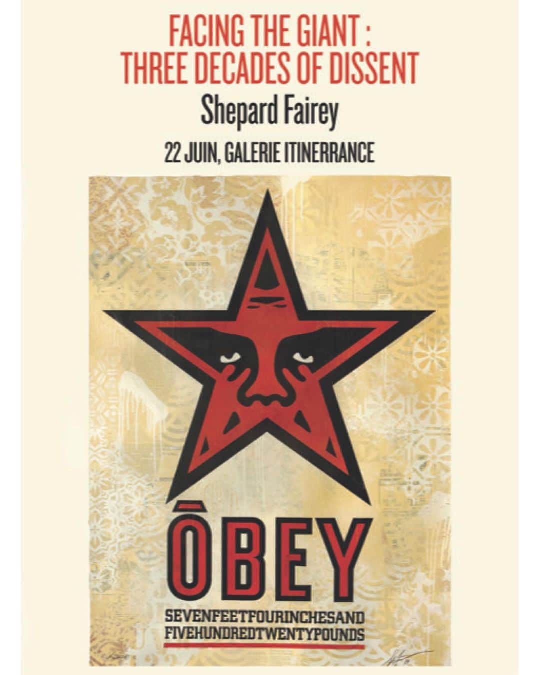 Shepard Faireyさんのインスタグラム写真 - (Shepard FaireyInstagram)「I’m proud to announce that my solo exhibition for #OBEYGIANT30TH - FACING THE GIANT: 3 DECADES OF DISSENT will be in Paris next month with Galerie Itinerrance. See you at the opening on June 22nd! Be sure to follow @galerie_itinerrance and visit the link in bio for more details. - Shepard」5月29日 4時48分 - obeygiant