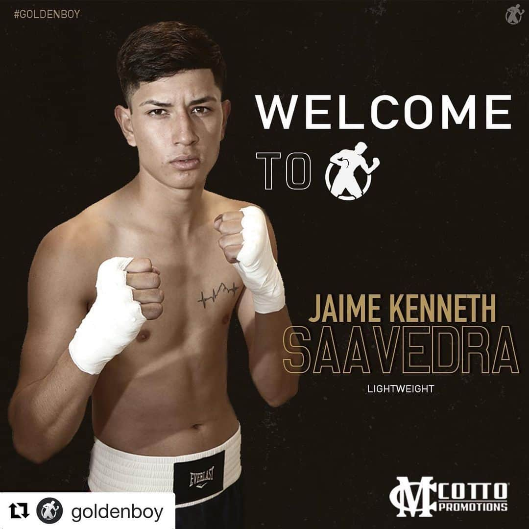 ミゲール・コットさんのインスタグラム写真 - (ミゲール・コットInstagram)「🔥👊🏼🇲🇽👊🏼🔥 #Repost @goldenboy ・・・ Welcome to the #GoldenBoyFam 🇲🇽 Jaime Kenneth Saavedra! 🙌✍️ In co-promotion with @miguelcottopromotions 🇵🇷👏」5月29日 9時09分 - realmiguelacotto