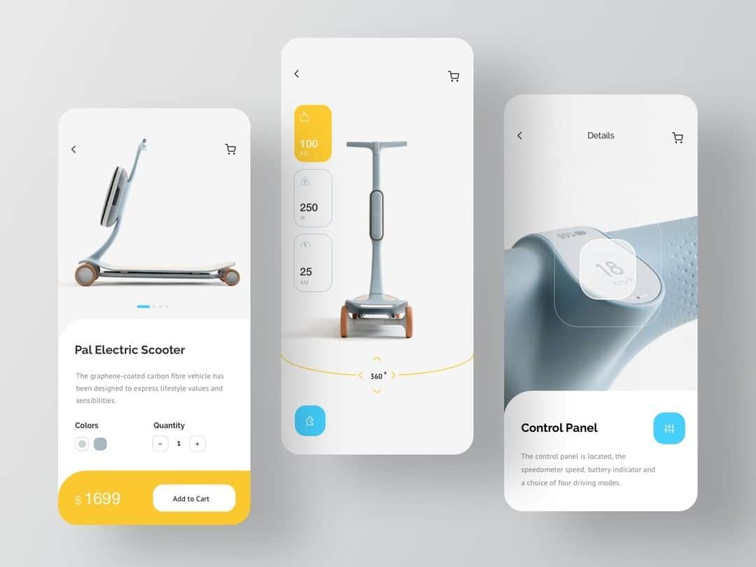 Dribbbleさんのインスタグラム写真 - (DribbbleInstagram)「Scoot on over! Scooter Product Page Application by @rondesignlab⠀ ⠀ #dribbble #dribbblers #design #uxdesign #uidesign」5月29日 10時30分 - dribbble