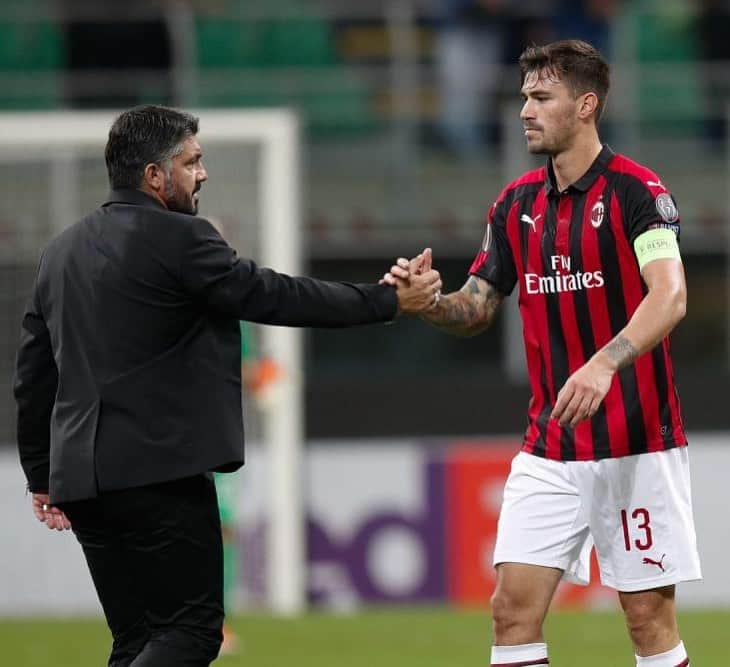 アレッシオ・ロマニョーリのインスタグラム：「GRAZIE. #Gattuso @acmilan」