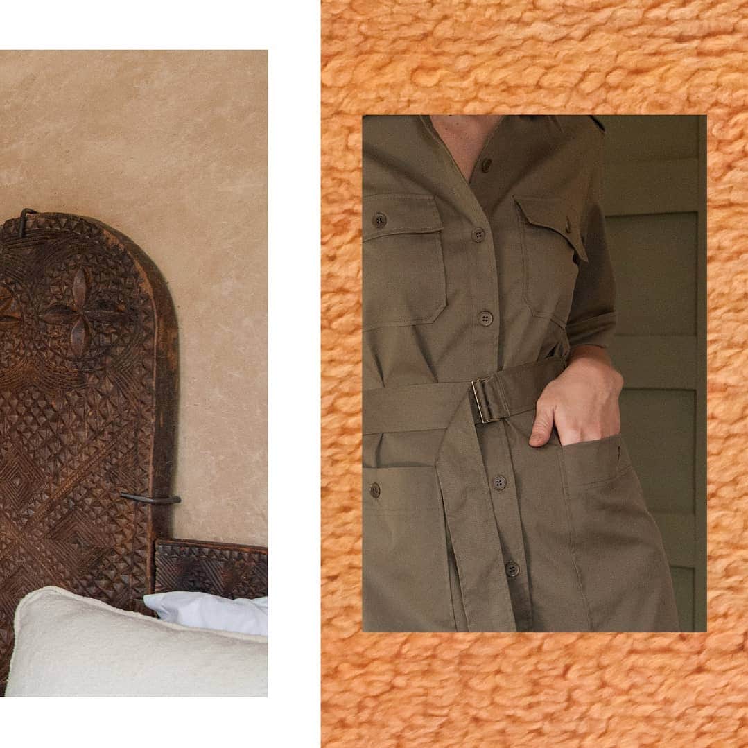 ベンシモンのインスタグラム：「INSPIRATION SURPLUS Le vestiaire militaire prend une autre allure ! Serge Bensimon imagine ses collections comme « des tenues de combat pour affronter la vie ». Et pourtant, pas de garde-à-vous mais une garde-robe accessible, du sur-mesure pour le quotidien proposé, dès 1986. > Toujours inspirée par le surplus, notre collection été 2019 met en avant des pièces intemporelles nées du vestiaire militaire, pas de doute l’esprit Bensimon perdure 40 ans plus tard ! 🇬🇧 The military garment took another look! Serge Bensimon designs his collections as « Combat suits to face life». And yet, an accessible wardrobe, a tailor- made offer for everyday proposed, since 1986. > Always inspired by the surplus, our Summer collection puts timeless pieces in the spotlight born from the military garment. No doubt the Bensimon spirit is still there! #bensimon #surplus #PE19」