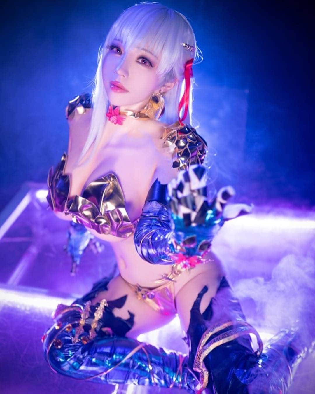千尋のインスタグラム：「May Patreon Tier4 FGO Kama❤️ Get now last 2 days!❤️ https://reurl.cc/NQdY6 伽摩正片來拉!!!喜歡請分享❤️❤️ 愛神尋有擄獲你的心嗎嘻嘻  Fate/Go Kame / Chihiro 千尋 #fgo #fgocosplay」