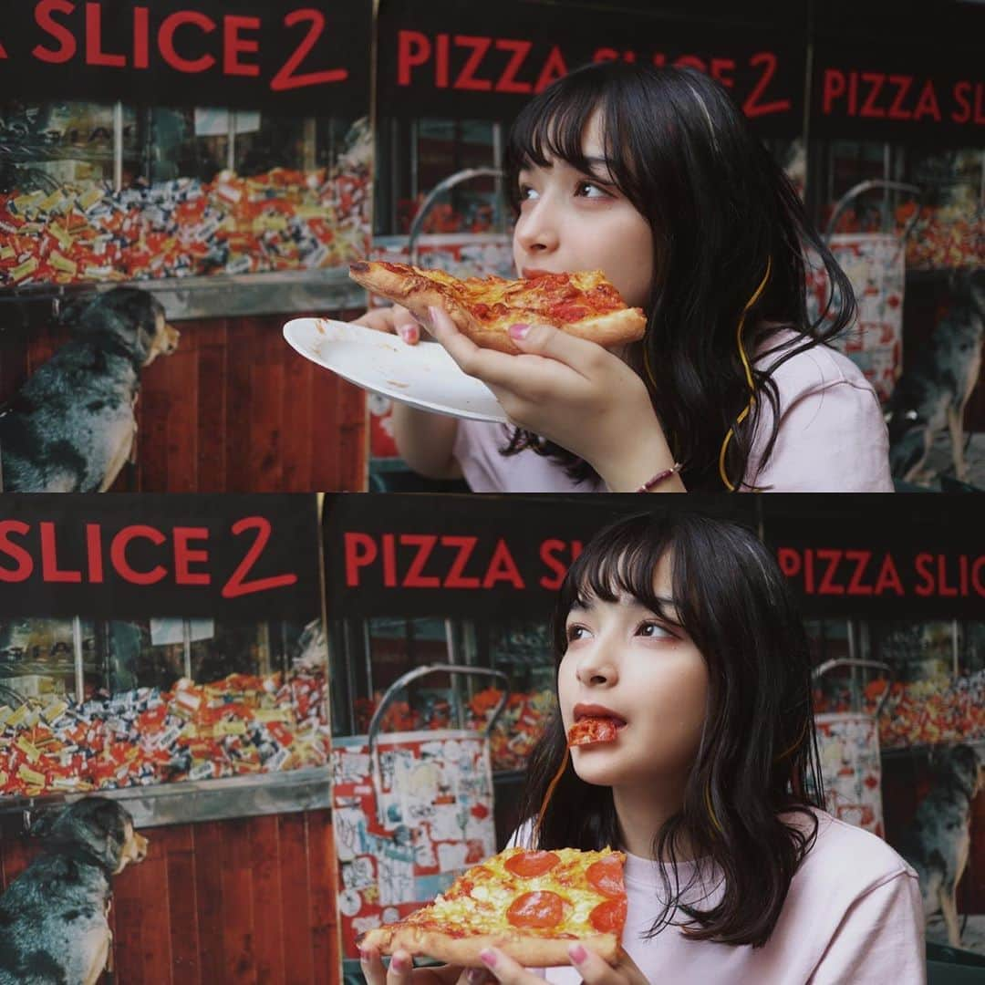 マリナさんのインスタグラム写真 - (マリナInstagram)「ピッザ！！🍕 そんなことより2ってなに！1と2があるの？  #マリナダヨ ！」5月29日 20時59分 - marina1103333