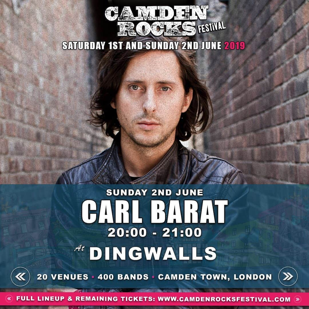 カール・バラーさんのインスタグラム写真 - (カール・バラーInstagram)「This Sunday, if you’re kicking around @camdenrocksfest x」5月29日 19時10分 - carlbarat78