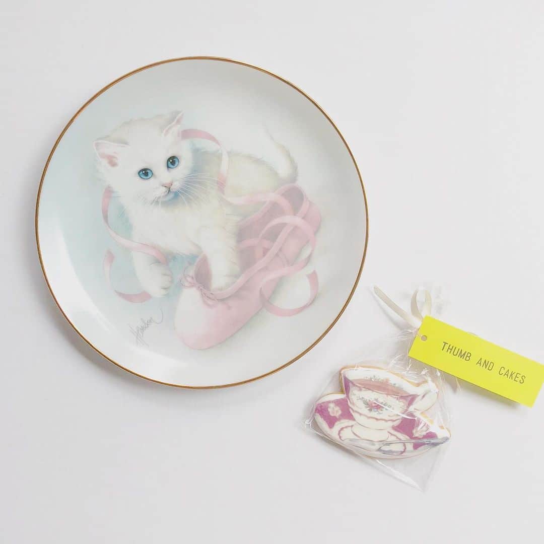 今井キラのインスタグラム：「先週LOST CATで買ってきたものたち。 このお皿は何となく自分が買わないといけない気がしたので。。🐾」