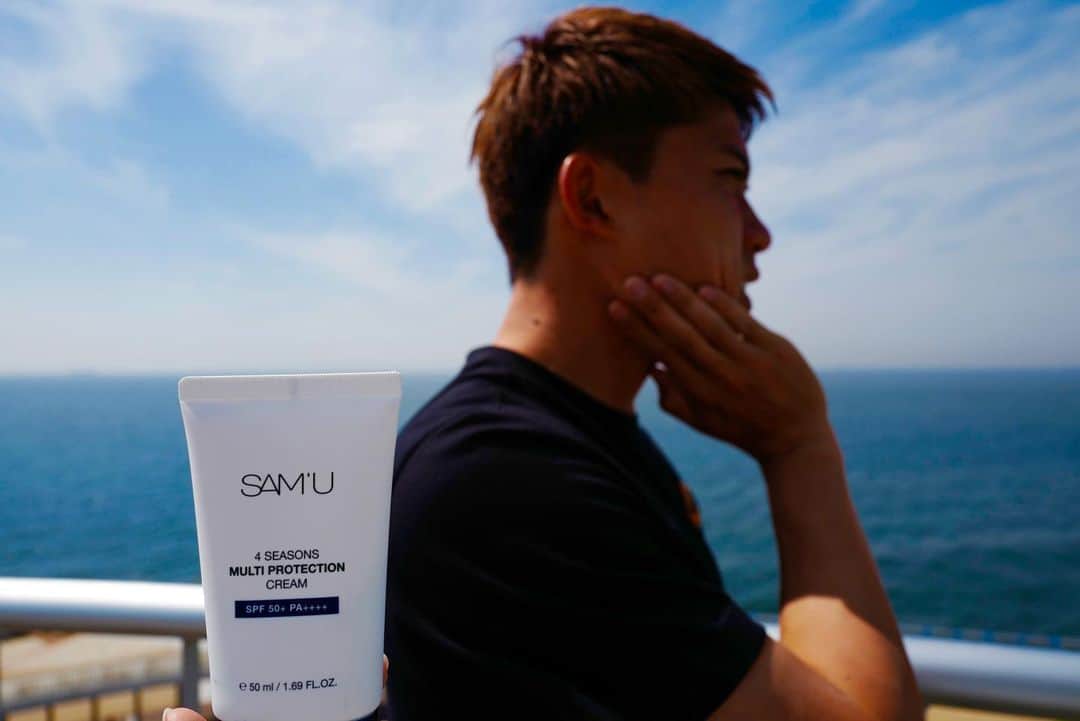 太田宏介のインスタグラム：「『SAM'U』 この夏の日焼け止めはこれよ！ @sam_u_japan  #timelesstokyo  #ダイヤコーポレーション」