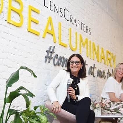 ボビー・ブラウンのインスタグラム：「Always a pleasure to chat with @mkmcgrath212 on entrepreneurship, motherhood and nothing being perfect. Thank you @lenscrafters for sponsoring our chat at @bealuminary Photo by @vickygcreative」