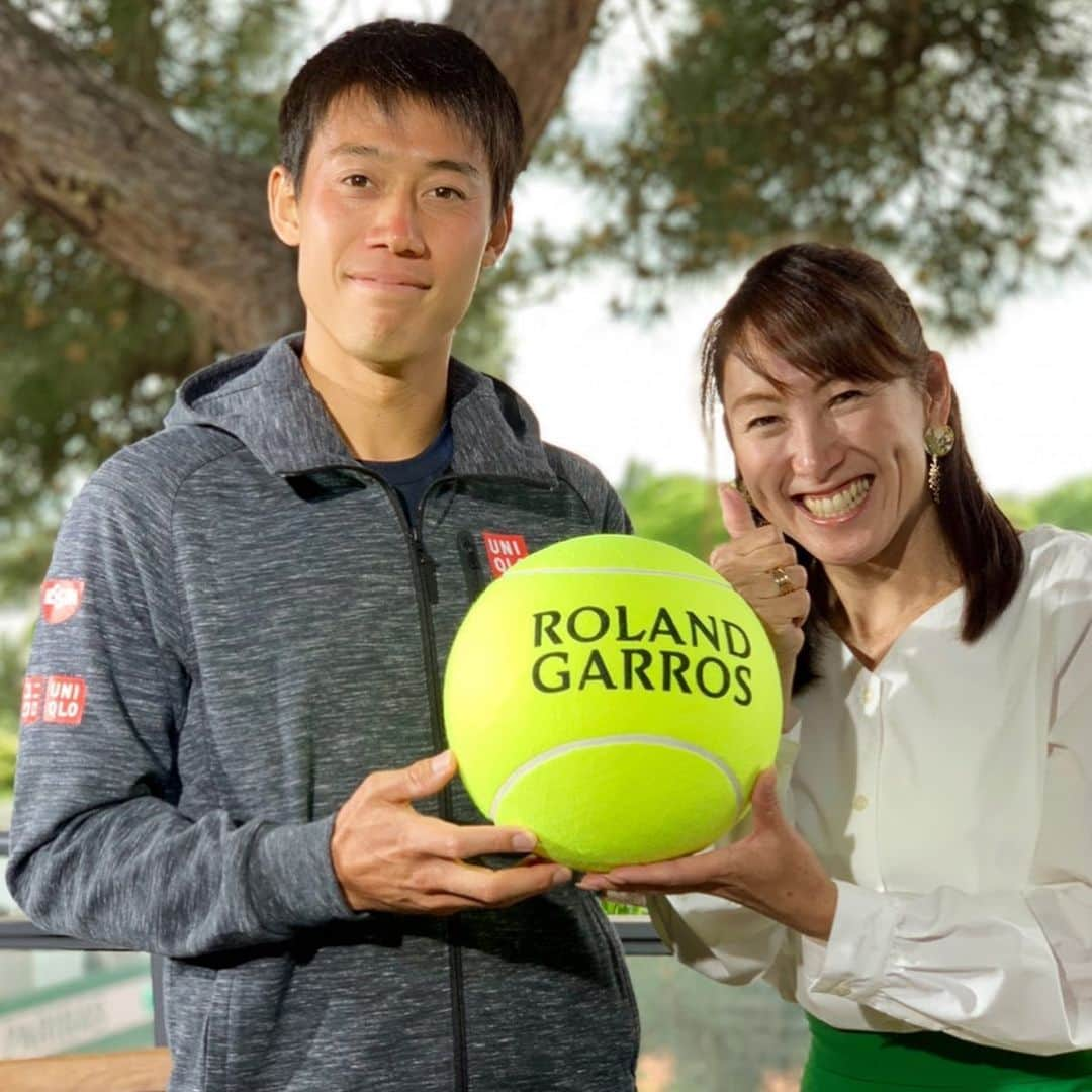 杉山愛さんのインスタグラム写真 - (杉山愛Instagram)「🎾全仏オープンテニス2019🎾  2回戦のツォンガ戦も完璧な勝利‼️ 本当にいいテニスを観せてくれました👍 この先もひとつずつ☝️圭らしく戦ってほしいです✨  #3回戦進出  @mon_amie79 #monamie #racea」5月30日 6時24分 - aisugiyamaofficial