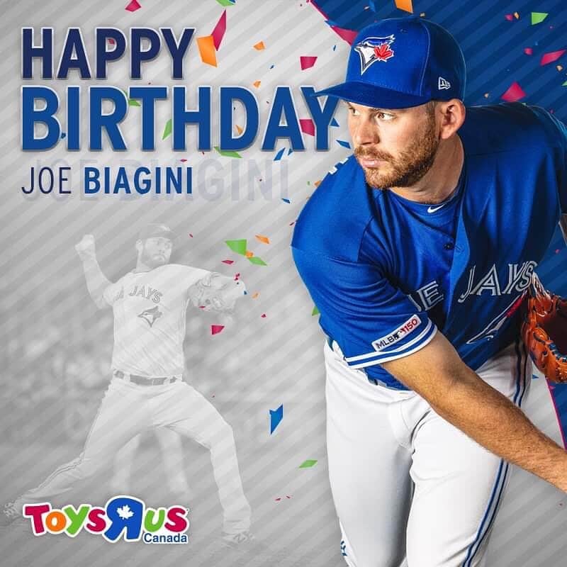 トロント・ブルージェイズさんのインスタグラム写真 - (トロント・ブルージェイズInstagram)「Drop a 🤚 emoji (and some 🎂) to wish Joe Biagini a happy 29th birthday! 🎁🎈」5月29日 22時16分 - bluejays