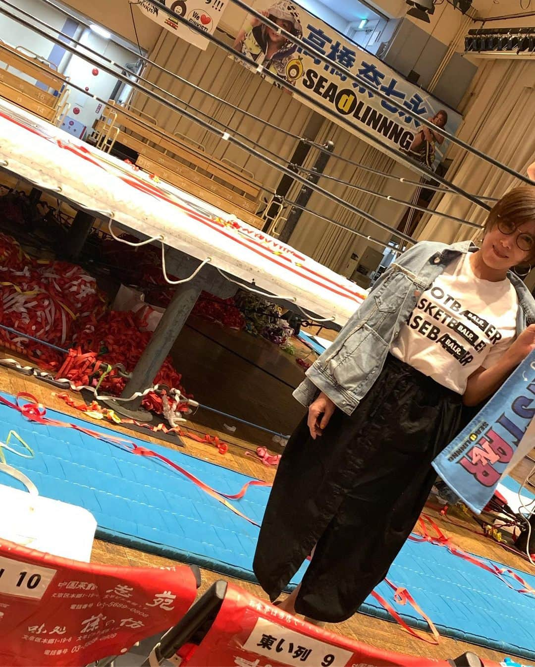 YU-KIさんのインスタグラム写真 - (YU-KIInstagram)「聖地 #後楽園 #女子プロレスラー #高橋奈七永選手 の試合へ。  彼女のグッズのトレーナーで 応援🙌🙌🙌」5月29日 22時39分 - yuuki.trf.1912