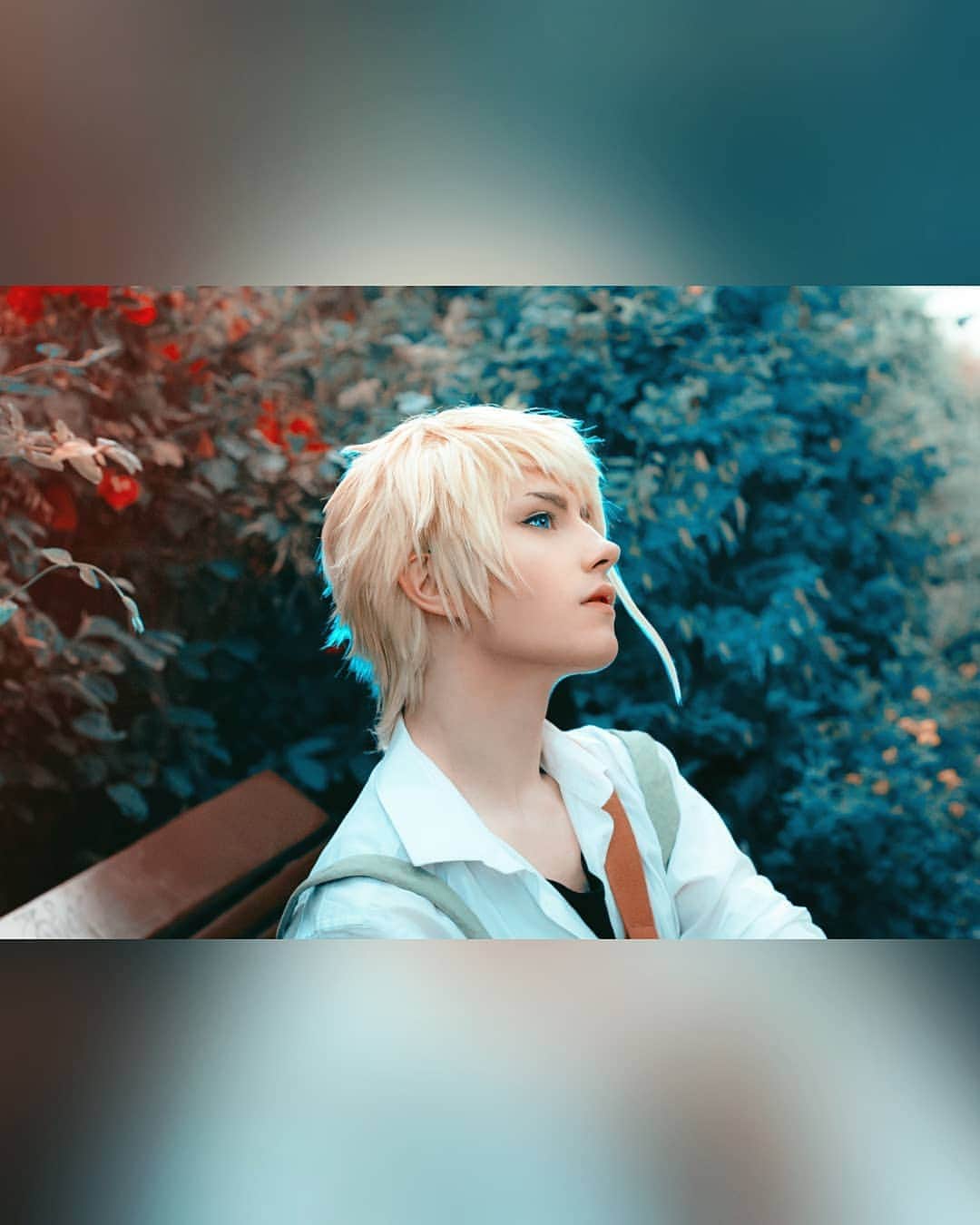 Geheさんのインスタグラム写真 - (GeheInstagram)「Benedict Blue 🌿  Two weeks ago I finally had the chance to wear Benedict again! It's con season and I'm traveling all the time so my account has been a lil silent, sorry!  Pics taken by  @thelematherion , edited by me. I've always wanted to try the 2-strip technicolor pallette on a photoset and this ones seemed adequate✨  Tell me your favorite color combos! I want to try many things editing this whole photoset :3  #VioletEvergarden #Cosplay #VioletEvergardenCosplay #BenedictBlue #BenedictBlueCosplay #Cosplayboy #Modeling #Photoediting #Geheichou」5月29日 23時03分 - geheichou