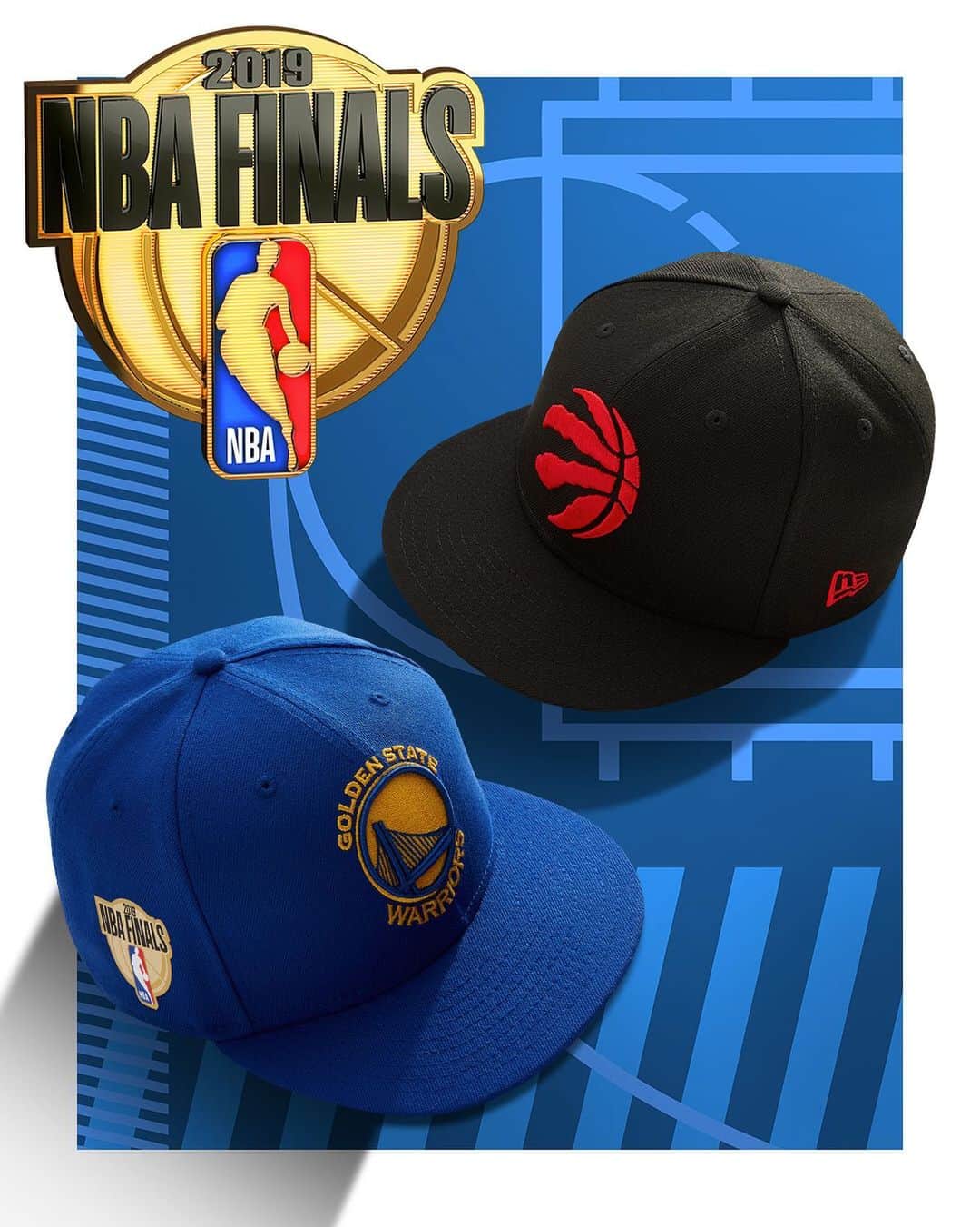 ニューエラ・キャップのインスタグラム：「The Warriors are back, the Raptors are ready. NBA Authentics: Finals Series available now at neweracap.com」