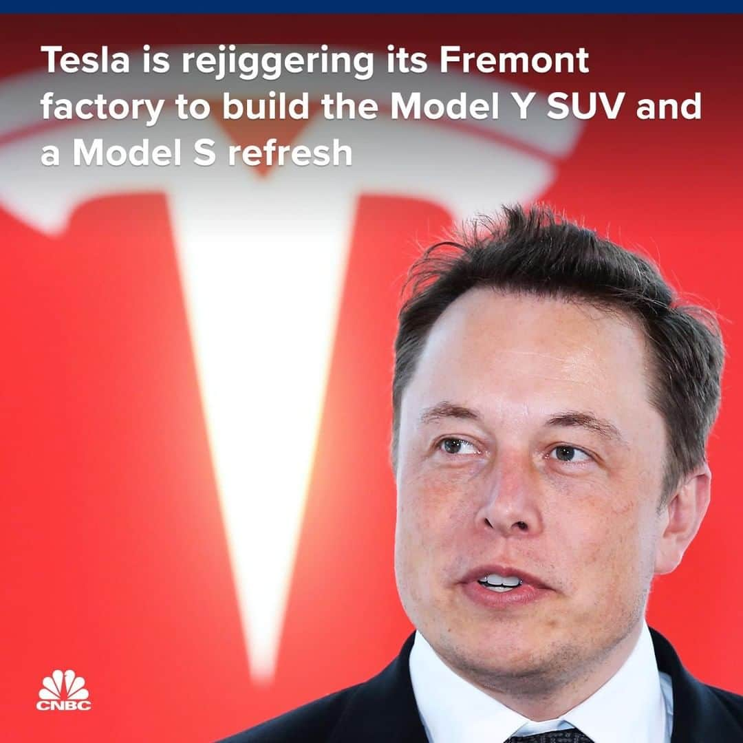 CNBCさんのインスタグラム写真 - (CNBCInstagram)「Tesla is getting ready to start production of the Model Y crossover SUV at its factory in Fremont, California, employees say. ⠀ ⠀ ▪️Tesla is also working on a refresh of the Model S with a more minimalist interior design and longer-range battery, employees say.⠀ ⠀ ▪️These initiatives could raise costs again for Tesla, but starting up production of the Model Y in 2019 lets the company tap into the growing SUV segment sooner rather than later.⠀ ⠀ ▪️While Musk has suggested that Tesla would probably make the crossover SUV in Fremont, Tesla hasn’t officially announced that preparations in the factory had begun.⠀ ⠀ To read more about the Model Y production, visit the link in bio.⠀ ⠀ *⠀ *⠀ *⠀ *⠀ *⠀ *⠀ *⠀ *⠀ #tesla #tsla #elonmusk #musk #teslamodely #teslamodelx #cars #ev #electricvehicles #business #businessnews #cnbc」5月29日 23時04分 - cnbc