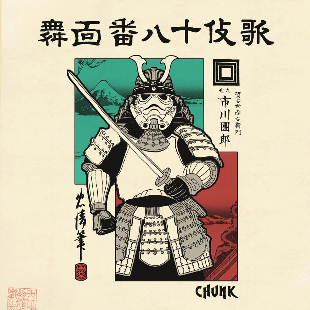 チャンククロージングさんのインスタグラム写真 - (チャンククロージングInstagram)「Samurai Poster. Out now. www.chunkclothing.com . . . . . .  #wearechunk #chunk #chunkclothing #hypebeastart#hypebeastart #cnk #cnkclothing #london #art #graphics #graphicdesign #tshirt #tshirtdesign #design #mountfuji #ninja #osaka #japan #samurai #streetwear #street」5月29日 23時07分 - chunkclothing