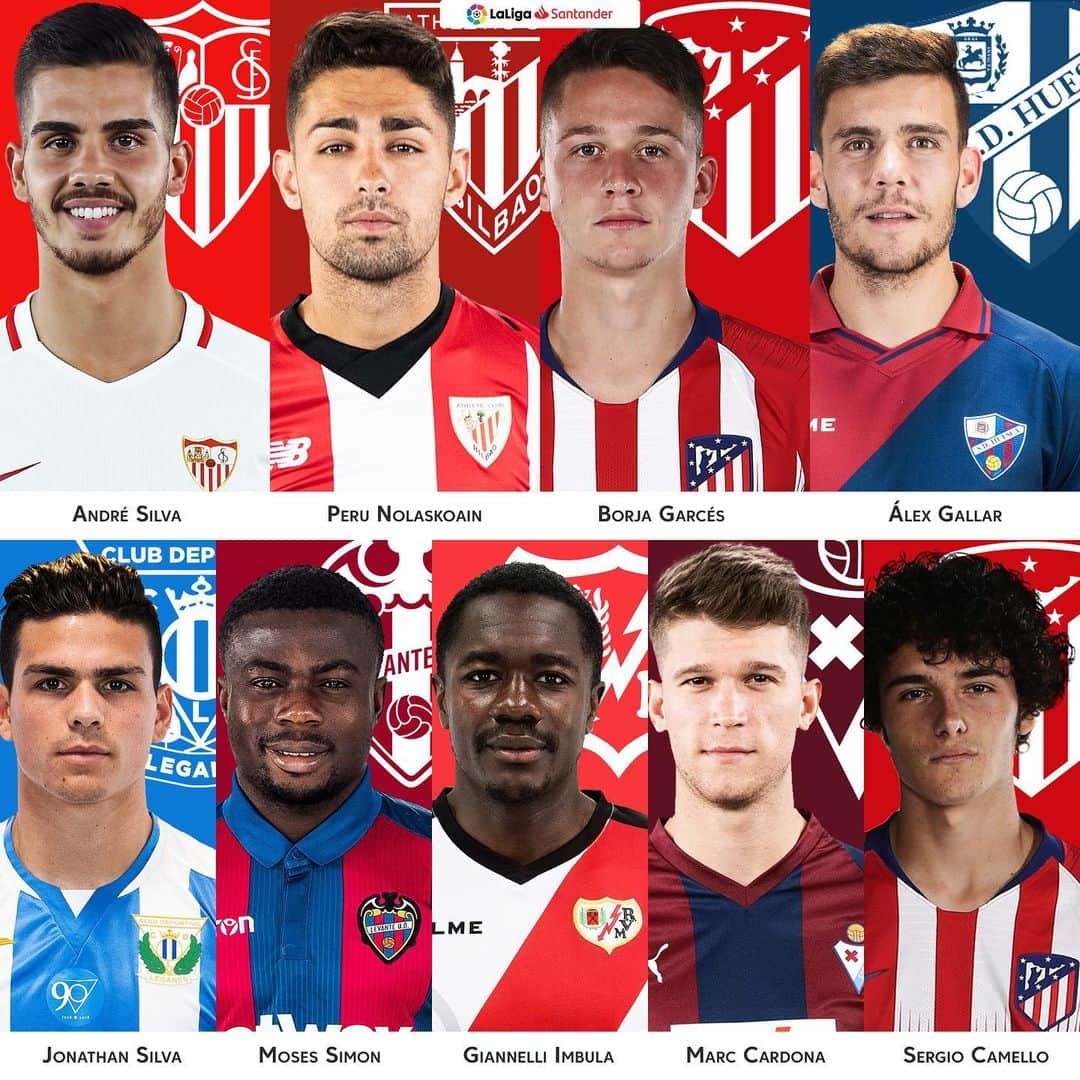 LFPさんのインスタグラム写真 - (LFPInstagram)「These 9️⃣ players scored on their debuts in #LaLigaSantander this season! 💥 • #LaLiga #AndreSilva #Nolaskoain #BorjaGarces #Gallar #JonathanSilva #MosesSimon #Imbula #Cardona #Camello」5月30日 0時07分 - laliga