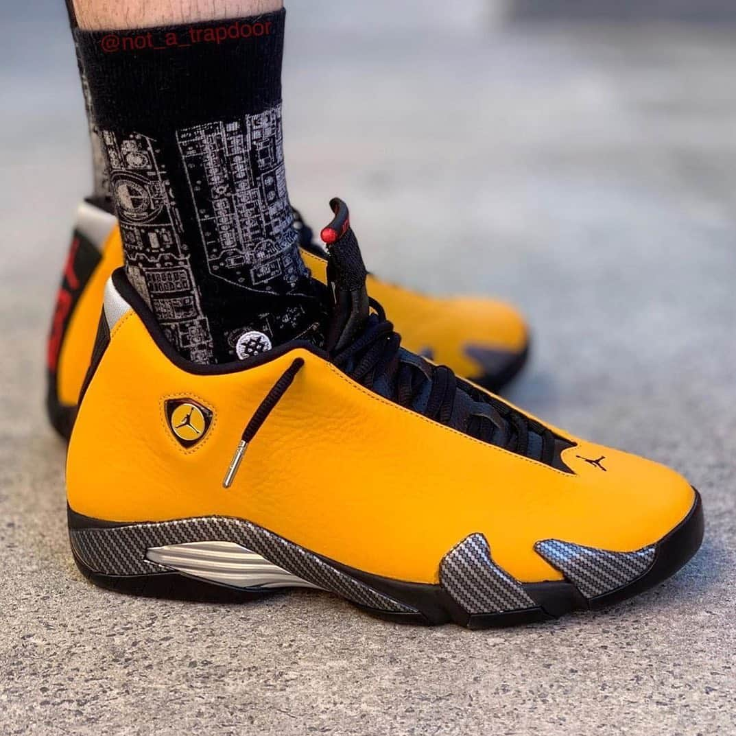 Sneakgalleryさんのインスタグラム写真 - (SneakgalleryInstagram)「Air Jordan 14 “Reverse Ferrari” on foot. These are expected to hit retail June 22nd. COP 🔥 or PASS 🗑? #SNEAKGALLERY」5月30日 3時33分 - sneakgallery