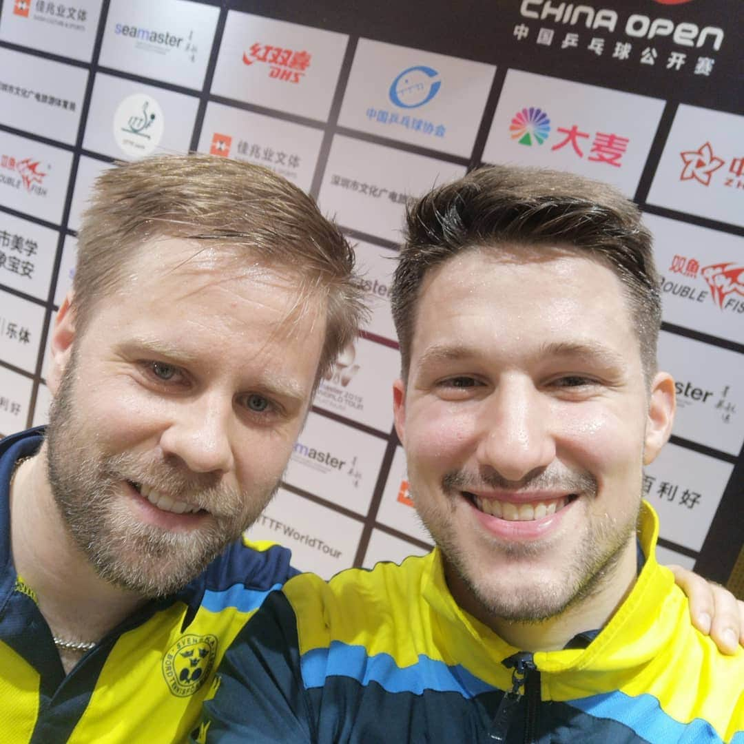 ITTF Worldさんのインスタグラム写真 - (ITTF WorldInstagram)「Bright smiles from Swedish duo 🇸🇪 Jon Persson & Kristian Karlsson after knocking out #ITTFWorlds2019 🥉 medallists 🇨🇳 Liang Jingkun & Lin Gaoyuan to reach the quarterfinals at #ITTFWorldTour #2019ChinaOpen ‼️ ⠀⠀⠀⠀⠀⠀⠀⠀⠀ 📺 Watch more 👉 tv.ITTF.com」5月30日 15時13分 - wtt