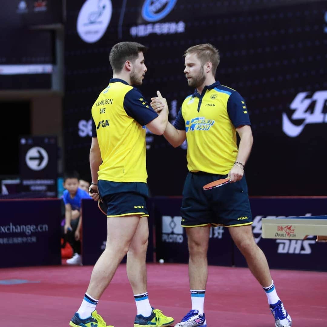ITTF Worldさんのインスタグラム写真 - (ITTF WorldInstagram)「Bright smiles from Swedish duo 🇸🇪 Jon Persson & Kristian Karlsson after knocking out #ITTFWorlds2019 🥉 medallists 🇨🇳 Liang Jingkun & Lin Gaoyuan to reach the quarterfinals at #ITTFWorldTour #2019ChinaOpen ‼️ ⠀⠀⠀⠀⠀⠀⠀⠀⠀ 📺 Watch more 👉 tv.ITTF.com」5月30日 15時13分 - wtt