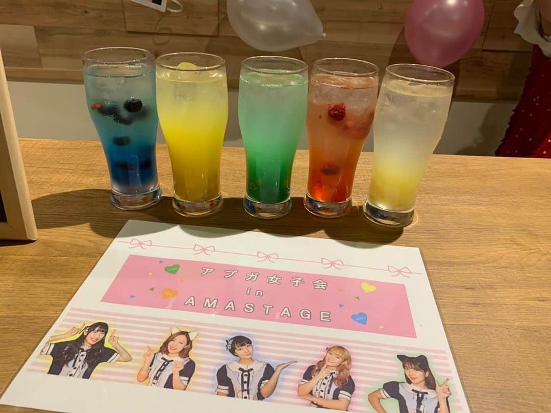 のインスタグラム：「＊ ＊ ＊ 先日の女性限定イベントの時の オリジナルカクテル。 カラフル(ｏ'∀'ｏ)  #cocktails #カクテル #アプガ」
