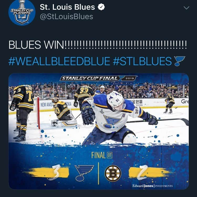 ネリーさんのインスタグラム写真 - (ネリーInstagram)「Yesssserrr...!!!!!!! 1-1..!!!! Headed Home @stlouisblues」5月30日 12時15分 - nelly