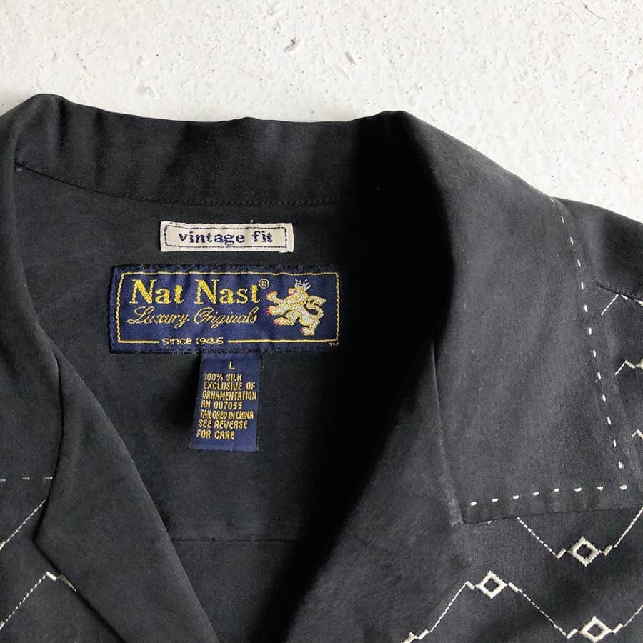DROP...vintage select shopさんのインスタグラム写真 - (DROP...vintage select shopInstagram)「【New stuff】 Nat Nast silk 100% embroidery open collar shirt men's size L PRICE ¥6000-(+TAX) DMへお問い合わせ宜しくお願い致します」5月30日 13時44分 - tokyo_drop