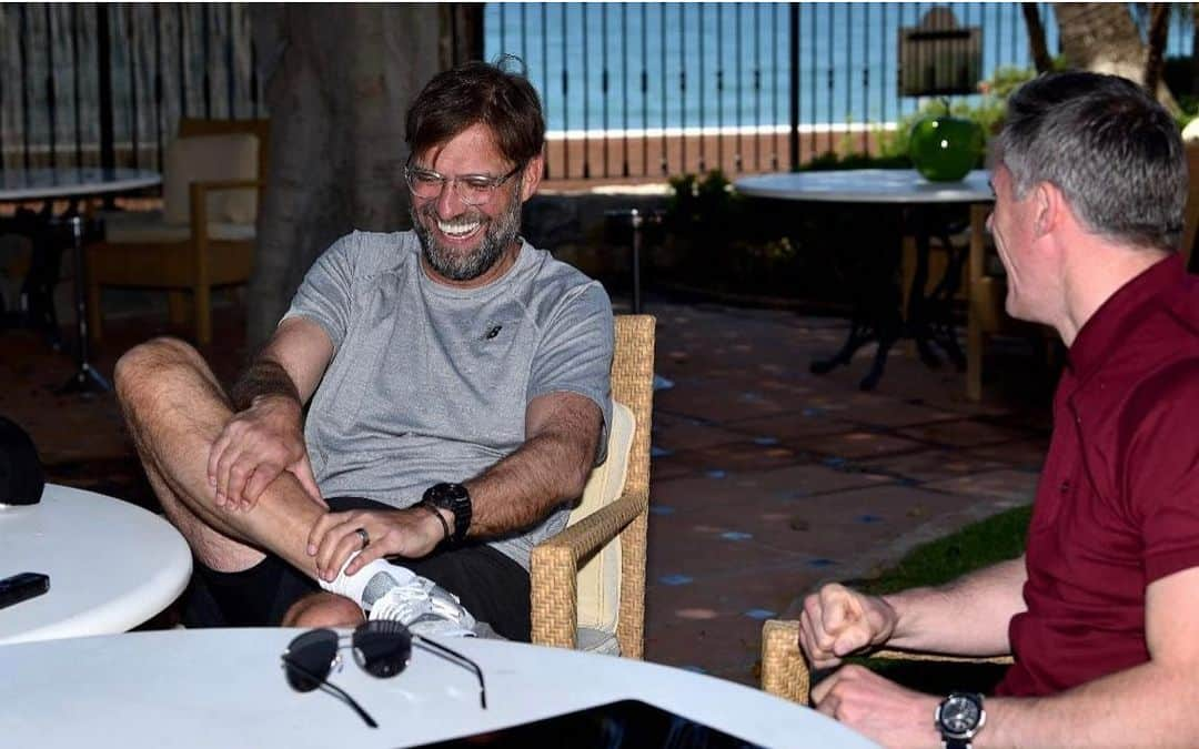 ジェイミー・キャラガーさんのインスタグラム写真 - (ジェイミー・キャラガーInstagram)「Interview with Jurgen Klopp! Talking supermodels, Barcelona game, CL final & a night out with me if all goes well on Saturday! Link in bio」5月30日 17時12分 - 23_carra