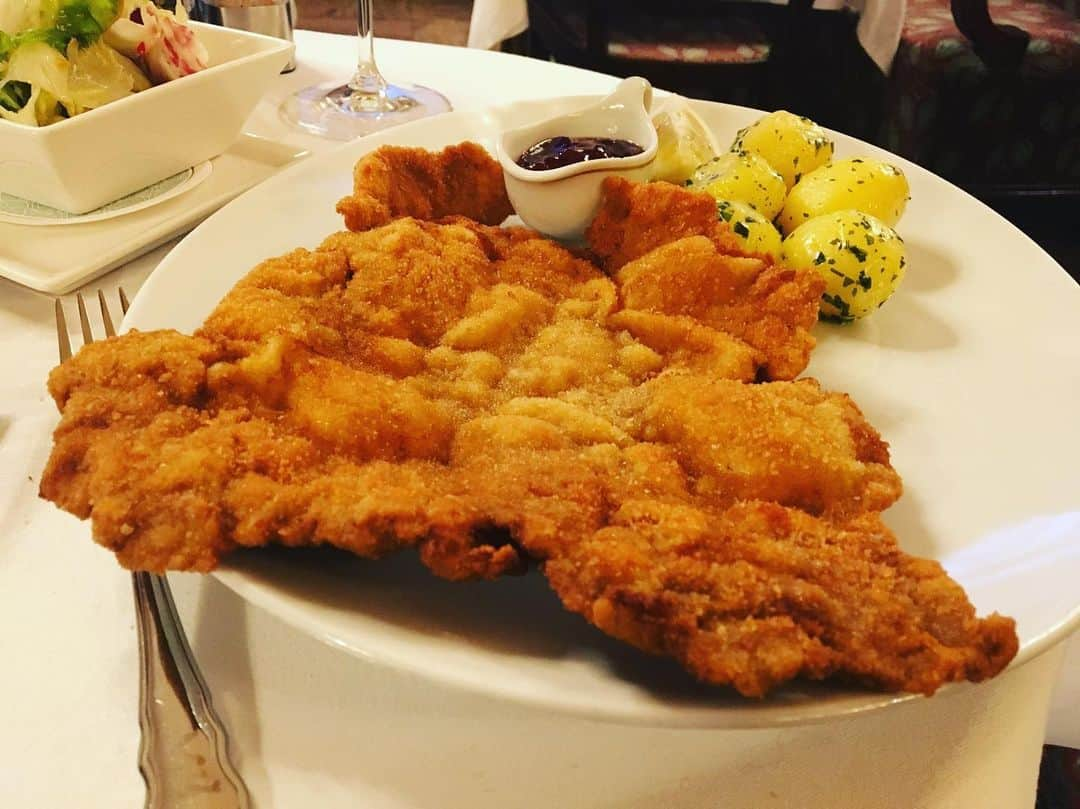 金子三勇士さんのインスタグラム写真 - (金子三勇士Instagram)「Wiener Schnitzel #wienerschnitzel #CafeLandtmann #Dinner #delicious #Wien #Vienna #Austria #EU #夕食 #カツレツ #ウィーナーシュニッツェル #カフェラントマン #ウィーン #ディナー #美味しい #絶品 #ヨーロッパ」5月30日 17時20分 - miyujikaneko_official