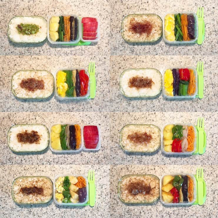 榊山敬代のインスタグラム：「🍱… ・ 令和最初の お弁当の巻  今月も節約と 健康のために  コツコツ手作りなひとコマ  果物色のかわりに 赤ピーマンさんに  時々彩りを演出していただいたら 明るいお弁当色に見えてきたかな 🎨🧙‍♀️💫… ・ ・  今月もやっぱり #おかかごはん マイブームにて  白米とみせかけて ごま油少々粗塩と 味付けしてるので  白い味付けごはんで 腹持ち作戦満腹の術 🧙‍♀️🍚🧂💫… ・ ・  さて  個展の準備へと そろそろモード きりかえるとき  今回もメールのやりとりだけで 会場の準備など打ち合わせする スタイルですので現場の方には 申し訳ない傍らありがたいとき 🙏… ・ ・  まだ展示イメージが あいまいですけれど  東京ではできない ネーチャーな空間  こころみてみたい Fancyと山口の巻 ・ ・ ・ 🕯展示情報… ・ 『 榊山敬代日本画展 』 … 〈Fancy〉  うつろい色の物語  会期：令和元年6月22日(土)〜7月7日(日) 会場：株式会社 豆子郎  豆子郎の里 茶藏唵内 御迎処 … ・ (山口市大内御堀一丁目1番3号) 開館時間／10:00〜17:00 ※6月22日に限りましては22時まで開館  入場料 無料  作家在廊日 6月22日  https://toushirou.info/shop/sakuraan/sakurakan ・ ・ 主催 協賛／株式会社豆子郎 ・ ・ ・ ---------------------------------------- ・ ・ ・  この度は 山口の老舗和菓子店 株式会社豆子郎  豆子郎の里 茶藏唵内 御迎処にて 日本画展を開催いたします。  四季を感じ 季節を敬う日本人の心を伝える 日本庭園「大内四季庭」が一望できます  茶藏唵内 御迎処 を会場にて  榊山敬代 代表作シリーズであります 『Fancy』シリーズを通して うつろい色の物語 をお届けいたします。  展示初日の6月22日夏至では 毎年恒例の豆子郎キャンドルナイトが 開催されます機会に 今期はキャンドルの灯りでFancyの世界を鑑賞する  新たなこころみの日本画展を開催いたします。  また翌日23日より七夕までの期間では 自然光の気配と共に清々しき絵肌へ心を寄せて  日本画の うつろい色 の世界をご堪能ください… ・ ・ ・ ・ ・  #ランチ #お弁当 #ミニ弁当 #節約弁当  #artist #cooking #日本画家 の #手作り弁当 #lunch #Japanese #lunchbox  #healthy #food #5月  #玄米 #白米  #加工食品使わないお弁当  #野菜中心 #vegetable たっぷり #お料理こんなもん  #お弁当こんなもん #🍱」