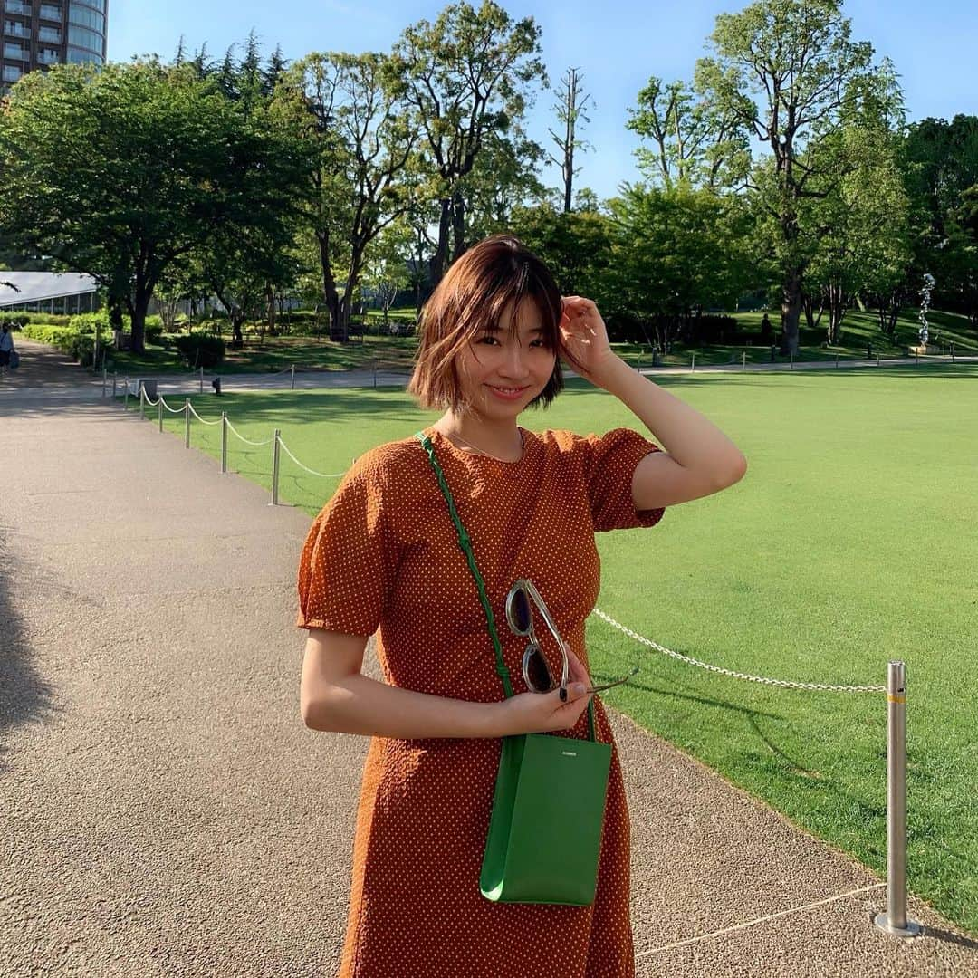 青山あみさんのインスタグラム写真 - (青山あみInstagram)「なんなの、このhappyな﻿ お天気さんは☀️🍃🧡🌈💚﻿ @coel_y  #fashion #ootd #coel #jilsander #love #ママコーデ﻿ #女の子ママ﻿ #あおあみスタイル  #좋은날씨」5月30日 18時07分 - aoam____i