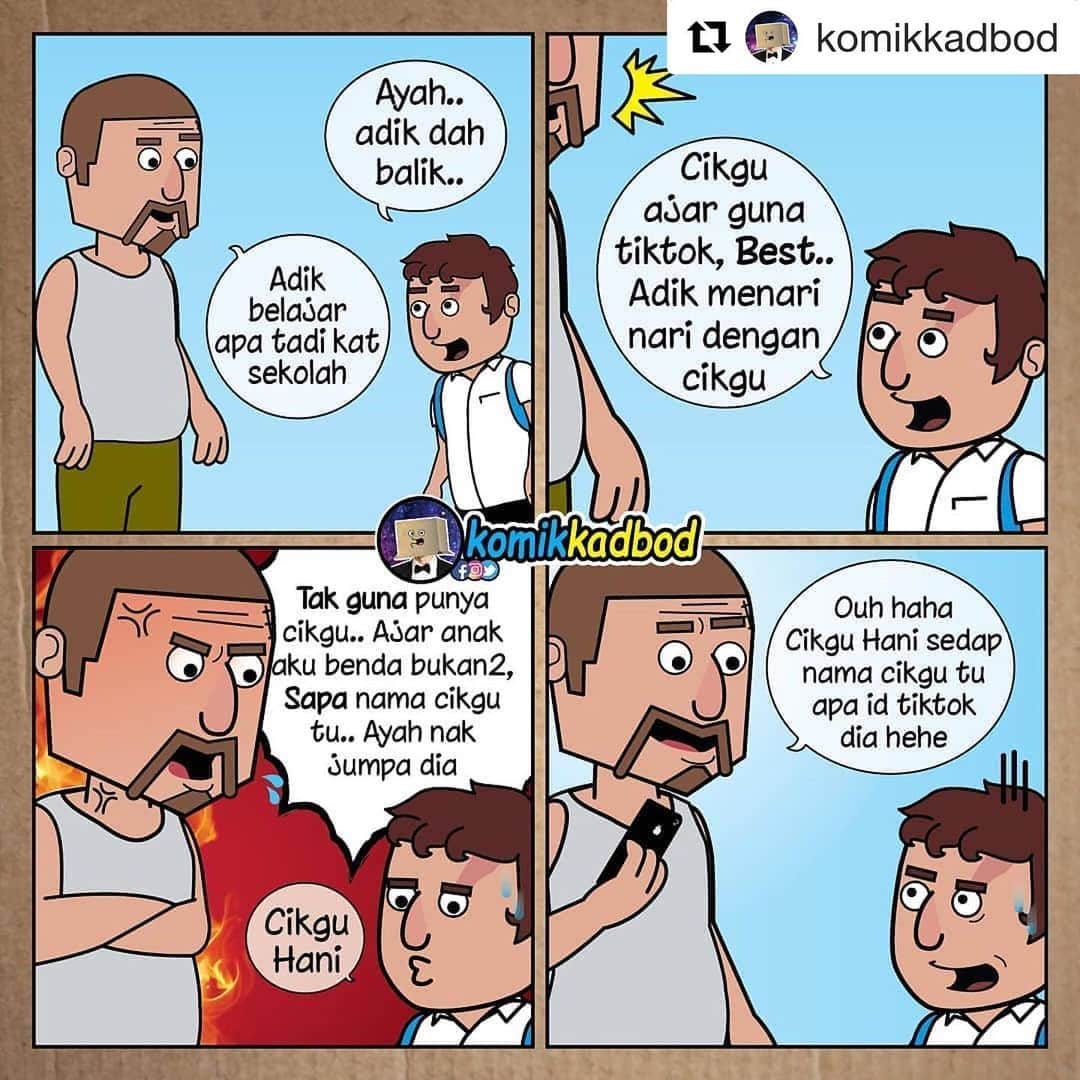 Koleksi Komik Malaysiaさんのインスタグラム写真 - (Koleksi Komik MalaysiaInstagram)「#Repost @komikkadbod with @get_repost ・・・ Patut ke adik bagi hmmm 🤔🙄 . . Tag mmber kaki tiktok 😌 . . ________________  FOLLOW_________________ 🔻  Comic / Scary video / Gameplay video 🔻 ______ @komikkadbod @komikkadbod _____ . . . . . . . #komik #komikmalaysia #lawakhambar #lawak  #lol #day #web #cartoon #musimsekolah #funny #happy #follow #join #behappy #love #lovequotes #me  #cartoon #bts #funnymemes #funjnyvideos #funnyquotes #otaku #anime #animes #tiktok #malaysia #komik #gengkomik #komikmalaysia #otaku #cartoon #anime #btsarmy」5月30日 19時09分 - tokkmungg_exclusive