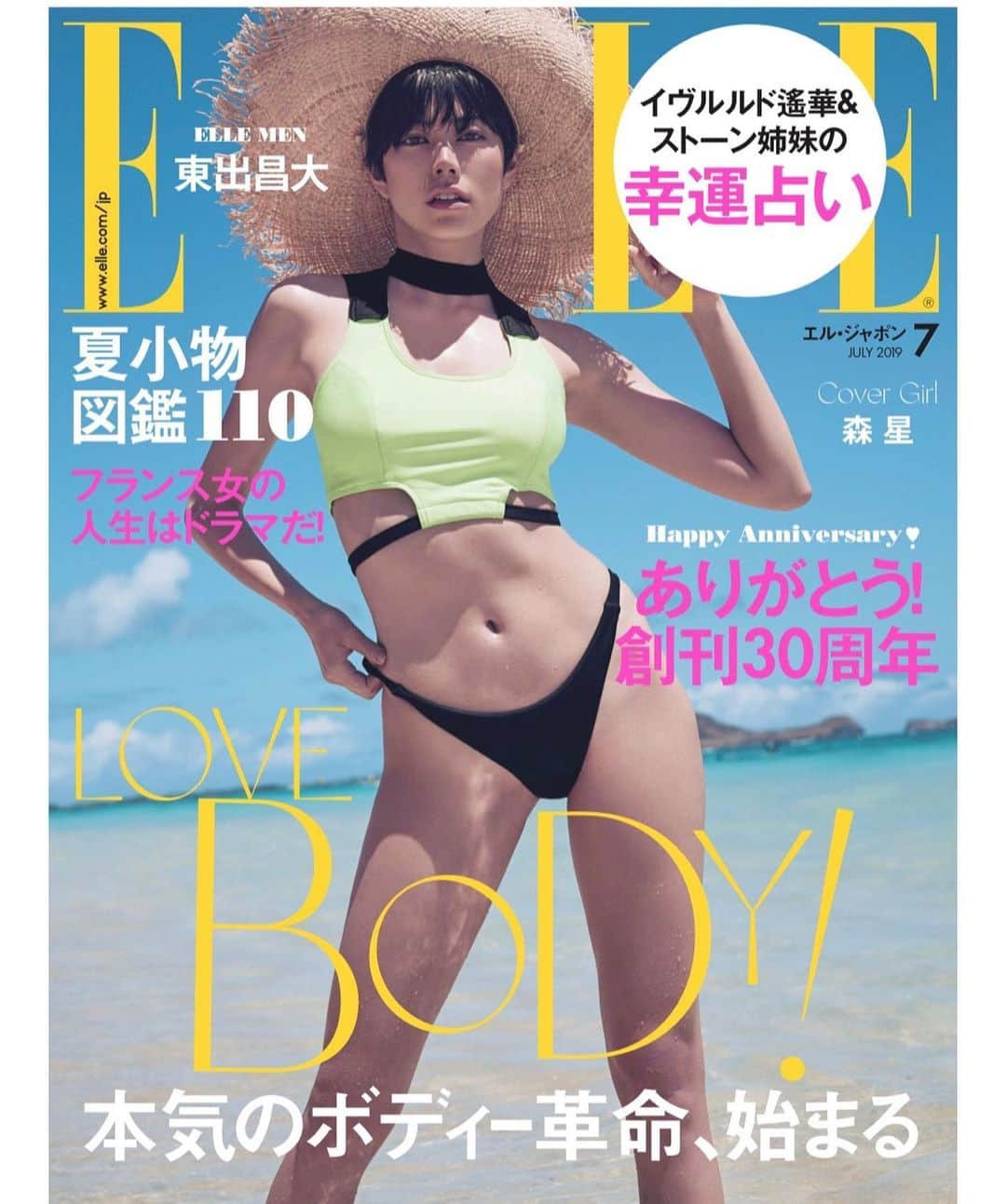 のインスタグラム：「Happy 30th anniversary @ellejapan 🌹🌈 Cover girl @hikari ✨」
