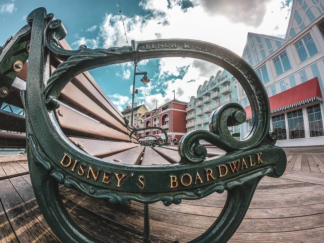 Walt Disney Worldのインスタグラム：「Kick back and enjoy the charm and whimsy of the boardwalk. 🎠🎈#DisneyResort #WaltDisneyWorld (📷: @gpdisney)」